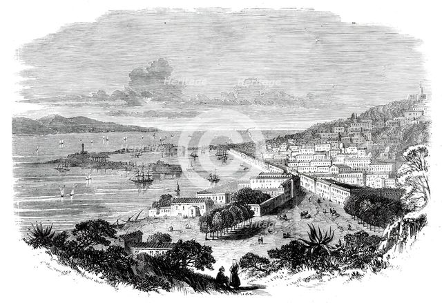 View of Messina - from a drawing by Mr. Wreford, 1860. Creator: Unknown.
