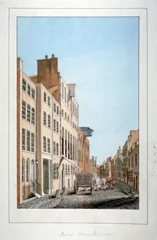 View of Meux's Brewery and a horse and cart in Clerkenwell Road, Finsbury, London, c1805. Artist: Anon