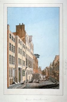View of Meux's Brewery and a horse and cart in Clerkenwell Road, Finsbury, London, c1805. Artist: Anon