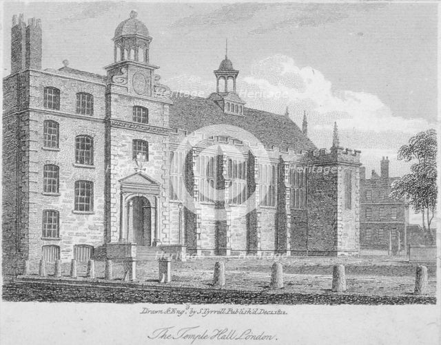View of Middle Temple Hall from the north-east, Middle Temple, City of London, 1812. Artist: S Tyrrell