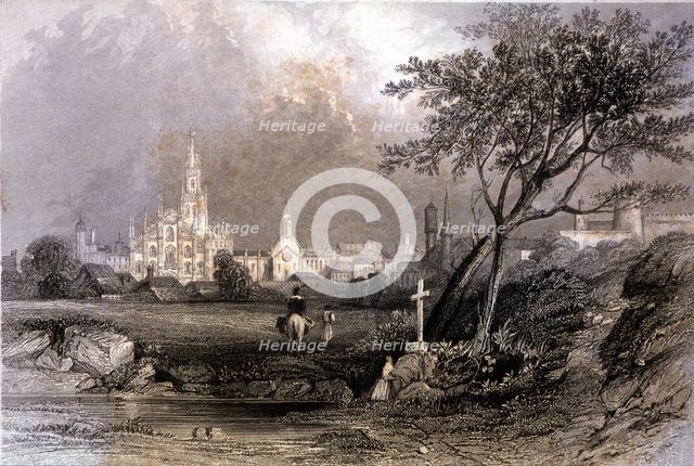 View of Milan, engraving, 1840.