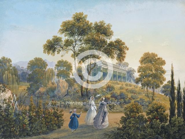 View of Miskhor, ca 1842. Artist: Bossoli, Carlo (1815-1884)