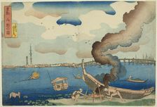 View of Mitsumata in the Eastern Capital (Toto Mitsumata no zu), from the series..., early 1830s. Creator: Utagawa Kuniyoshi