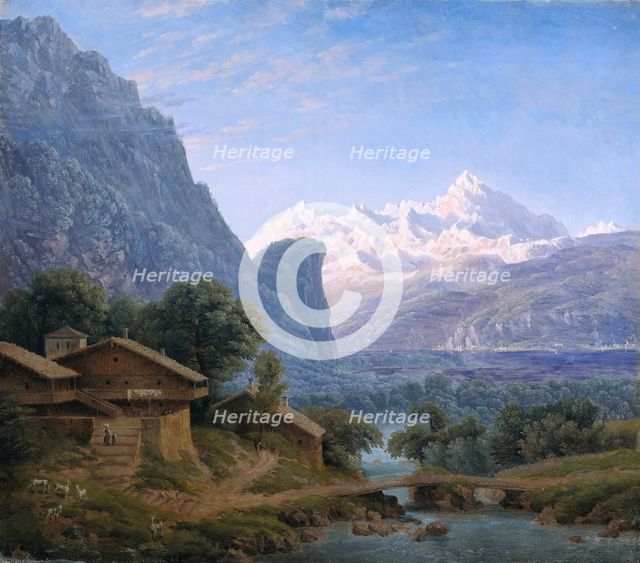 View of Mont Blanc, 1813.