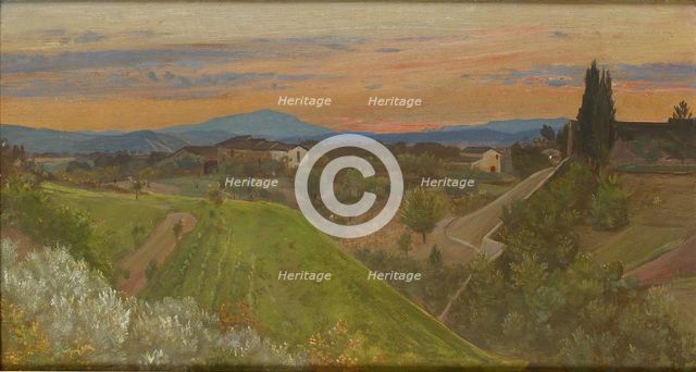View of Monte Amiata, Tuscany, c1880. Artist: Giovanni Costa.