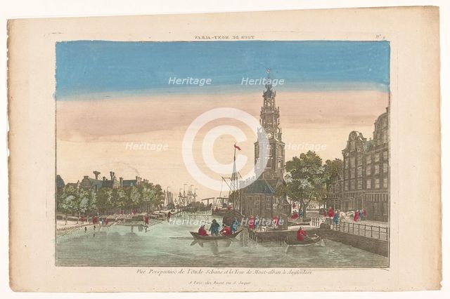 View of Montelbaan tower and the Oudeschans in Amsterdam, 1700-1799. Creator: Anon.