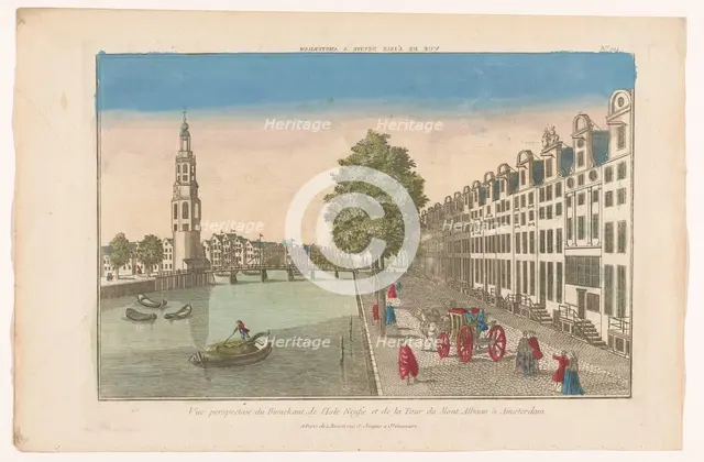 View of Montelbaan tower and interior of Amsterdam, 1700-1799. Creator: Anon.