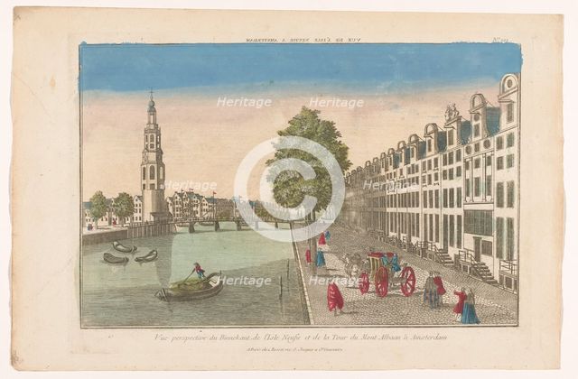 View of Montelbaan tower and interior of Amsterdam, 1700-1799. Creator: Anon.