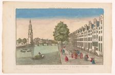 View of Montelbaan tower and interior of Amsterdam, 1700-1799. Creator: Anon