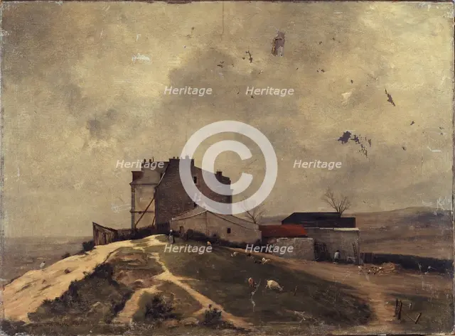 View of Montmartre, around Moulin de la Galette, 1879. Creator: Rene Billotte.