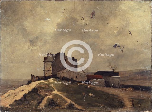 View of Montmartre, around Moulin de la Galette, 1879. Creator: Rene Billotte.