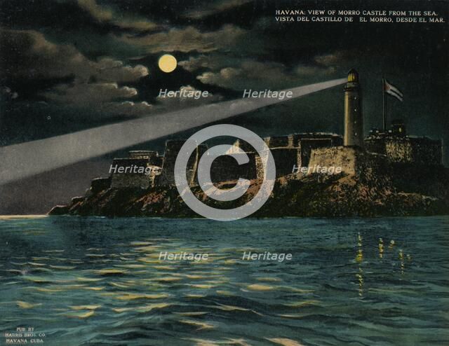 View of Morro Castle from the sea, Havana, Cuba, c1920. Artist: Unknown.