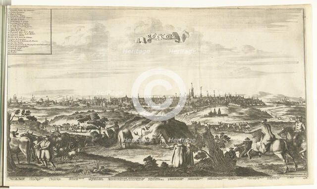 View of Moscow, 1726. Artist: Aa, Pieter van der (1659-1733)