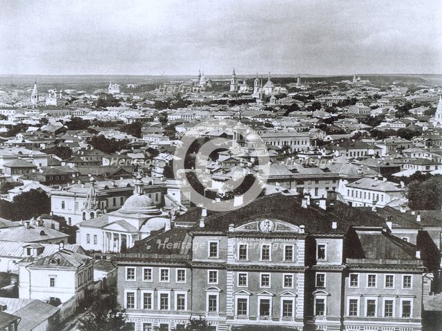 View of Moscow from the Ivan the Great Bell Tower, Russia, 1884. Artist: Unknown