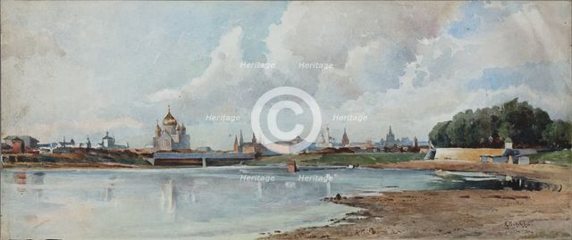 View of Moscow from the Neskuchny Garden, ca 1880-1885.