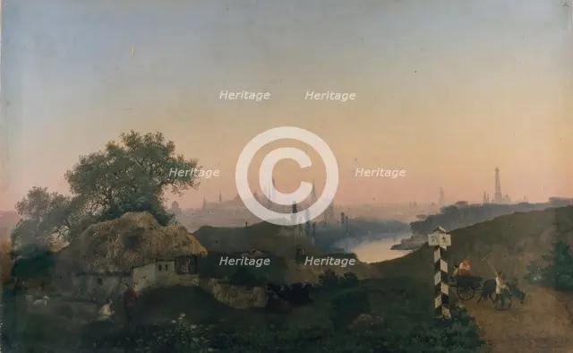 View of Moscow from the Sparrow Hills, 1853.
