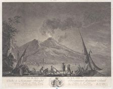 View of Mount Vesuvius as it was in 1757, 1762. Creator: Noel Le Mire