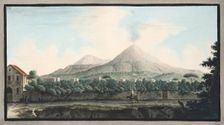 View of Mount Veusvius form the sea shore; at Resina, between Portici and Torre del Greco, 1776