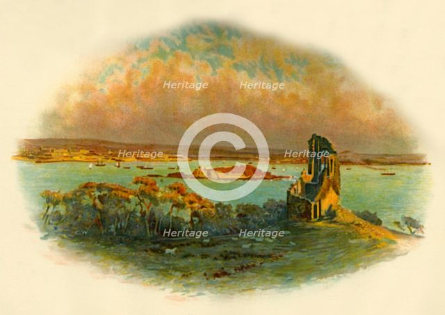 View of Mount Edgcumbe, Cornwall, looking across Plymouth Sound, c1890. Creator: Unknown.
