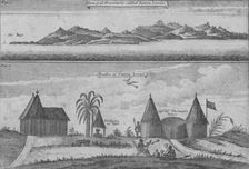 View of Mountains called Sierra Leone & Houses at Sierra Leone c18th century. Artist: N Parr