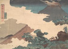 View of Mt. Asama from the Usui Pass, ca. 1850. Creator: Utagawa Kuniyoshi