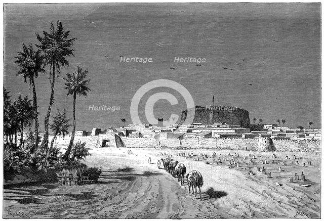 'View of Murzuk', c1890. Artist: Barbant