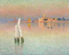View of Murano, sunset glow, 1906. Creator: Claus, Émile (1849-1924)