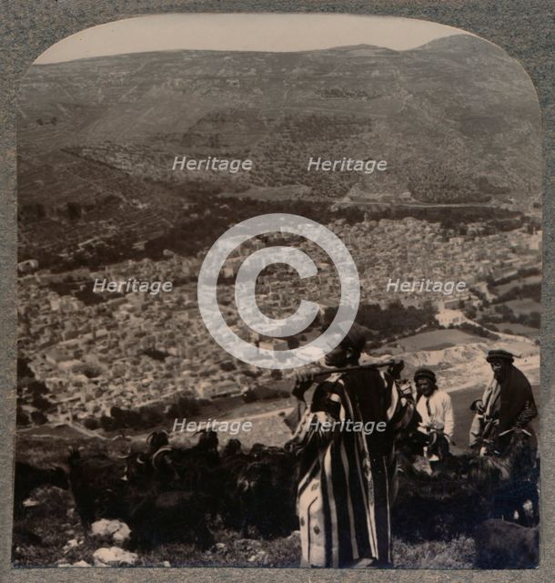 'View of Nablus', c1900. Artist: Unknown.