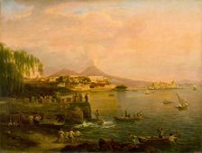 View of Naples from Villa Reale, 1820. Creator: Shchedrin, Sylvester Feodosiyevich (1791-1830)