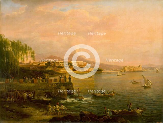 View of Naples from Villa Reale, 1820. Creator: Shchedrin, Sylvester Feodosiyevich (1791-1830).