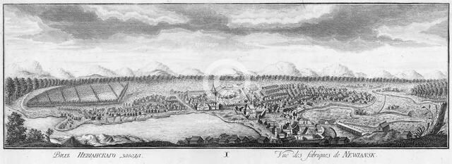 View of Nevyansk Ironworks, 1769. Creator: Chelnakov, Nikita Fyodorovich (1734-1790).