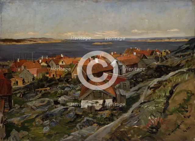 View of Nevlunghavn, 1880. Creator: Gerhard Munthe.