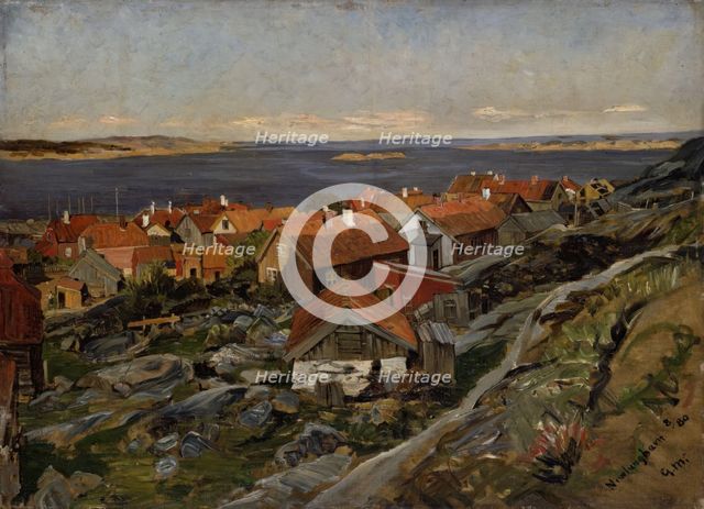 View of Nevlunghavn, 1880. Creator: Gerhard Munthe.