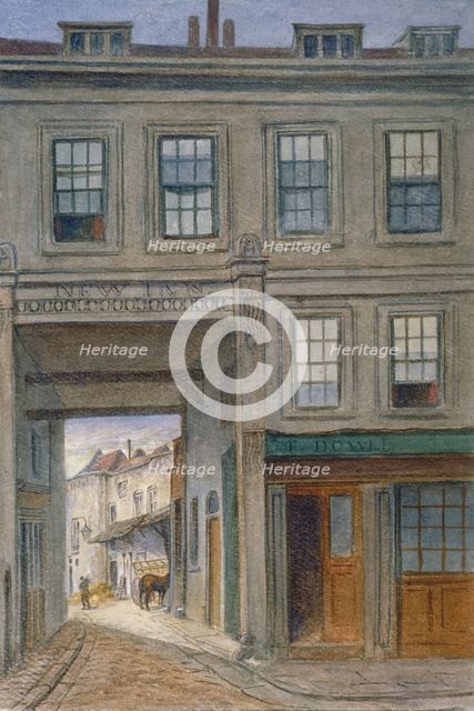View of New Inn, Old Bailey, City of London, 1868. Artist: JT Wilson