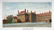 View of New Inn on Wych Street,Westminster, London, c1800. Artist: Valentine Davis