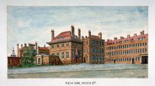 View of New Inn on Wych Street,Westminster, London, c1800. Artist: Valentine Davis