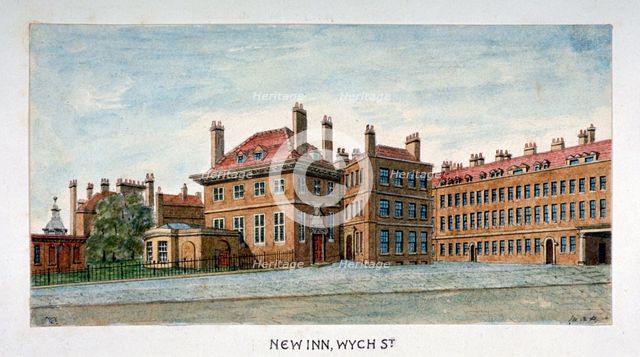 View of New Inn on Wych Street,Westminster, London, c1800. Artist: Valentine Davis