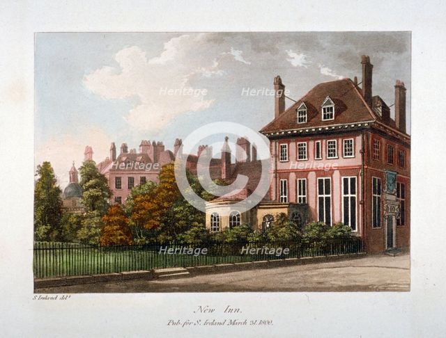 View of New Inn, Wych Street, Westminster, London, 1800. Artist: Anon
