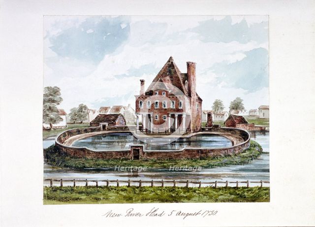 View of New River Head, Finsbury, London, 1730. Artist: Anon