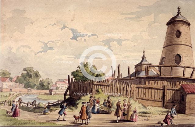 View of New River Head, Finsbury, London, c1750. Artist: Unknown