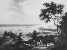 View of New York from New Jersey, ca. 1850. Creator: Unknown