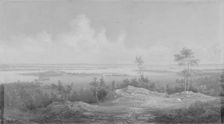 View of New York from New Jersey, ca. 1850. Creator: Unknown