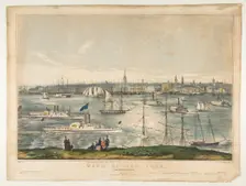 View of New York from Brooklyn Heights, 1849. Creator: Frances Flora Bond Palmer