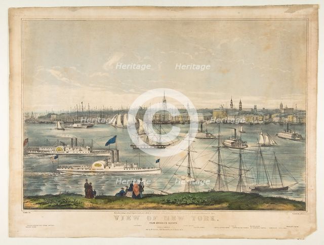 View of New York from Brooklyn Heights, 1849. Creator: Frances Flora Bond Palmer.