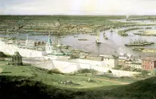 View of Nizhny Novgorod 1878. Artist: Aleksey Bogolyubov