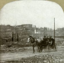 View of Nobb Hill. The millionaire residence district 1906. Creator: Unknown