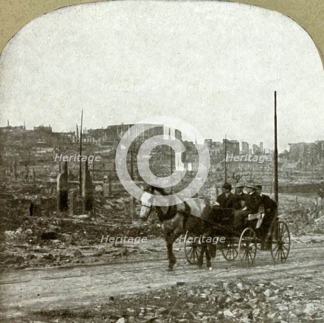 'View of Nobb Hill. The millionaire residence district', 1906.  Creator: Unknown.