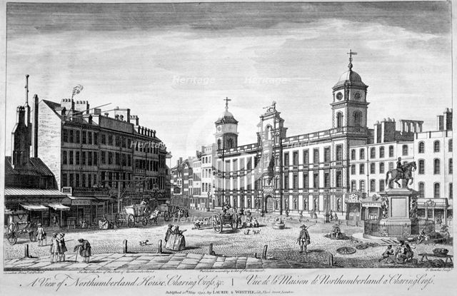 View of Northumberland House, Charing Cross, Westminster, London, 1794.                              Artist: John Bowles