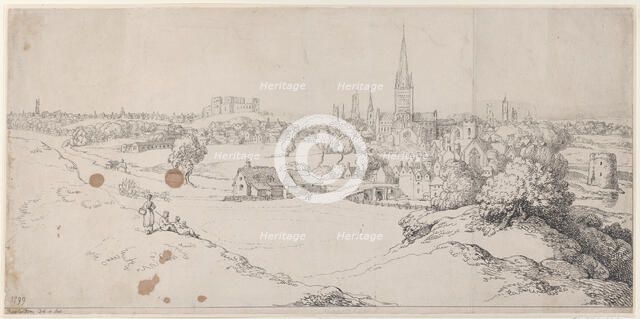View of Norwich From St. James Hill, 1799., 1799. Creator: Thomas Rowlandson.