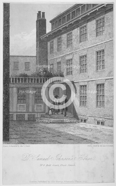 View of no 8 Bolt Court, where Dr Samuel Johnson lived, City of London, 1835. Artist: John Thomas Smith